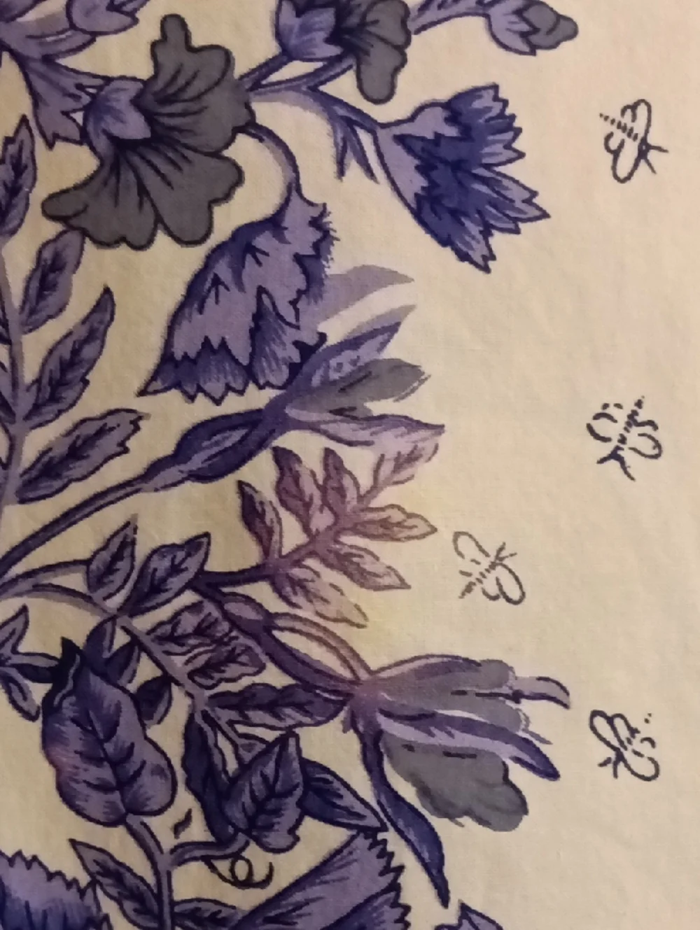 Williams-Sonoma French Country Blue Floral Border Tablecloth 70 X 70